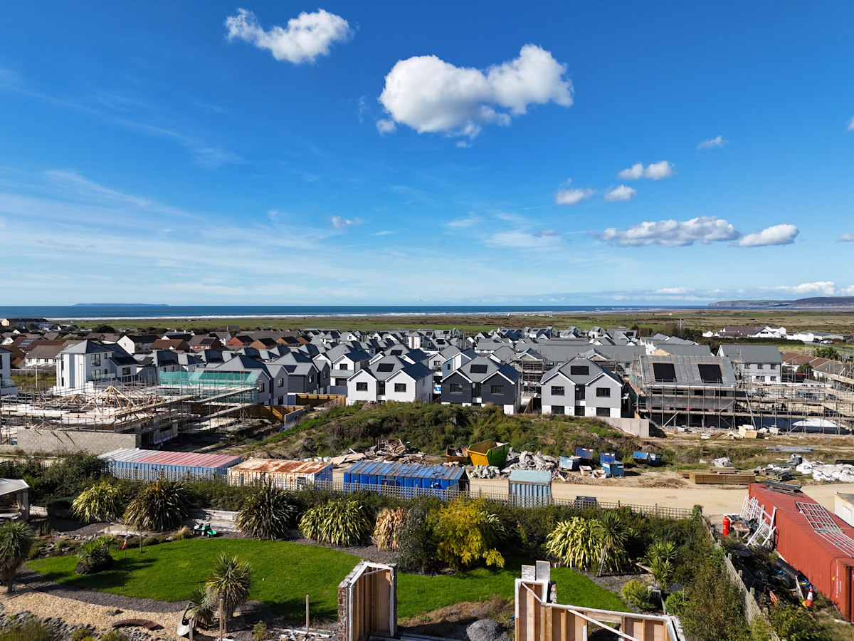 Approx. 1st Floor view from Plot looking North towards Baggy Point & Lundy