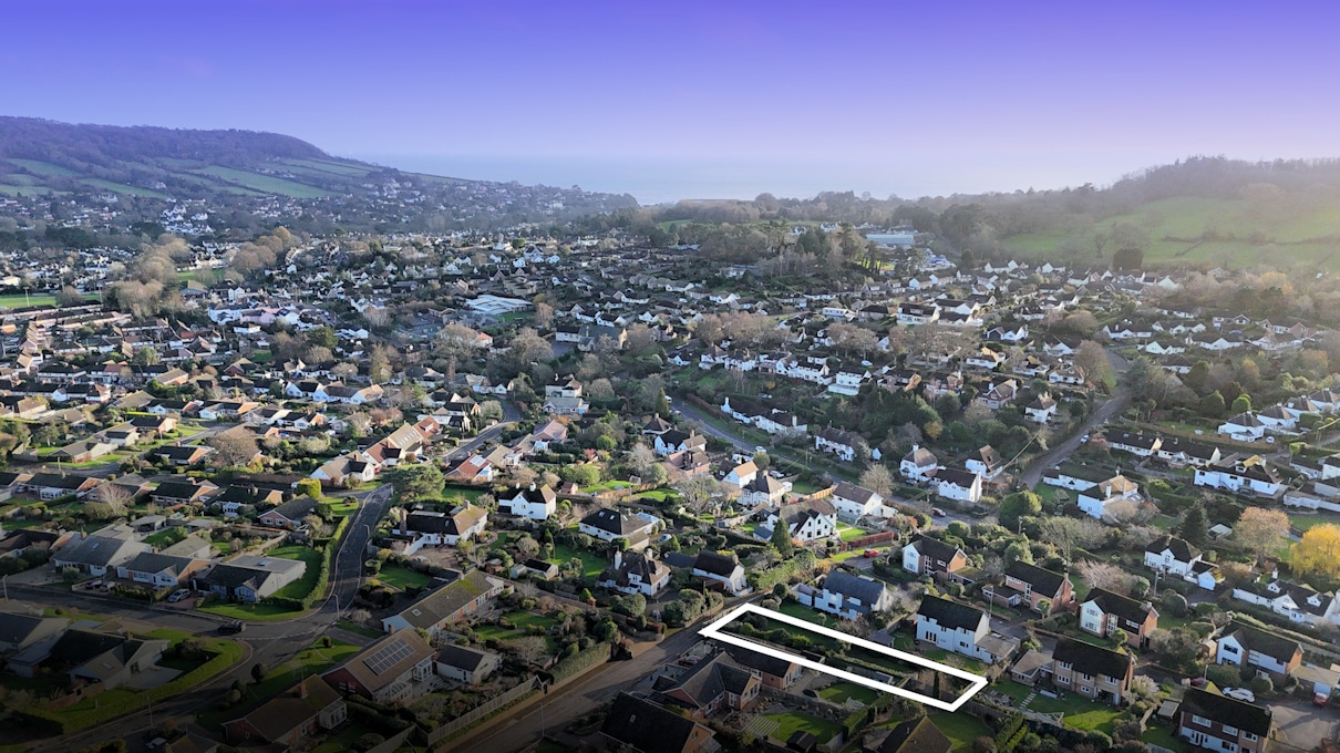 Aerial image of plot - outlined