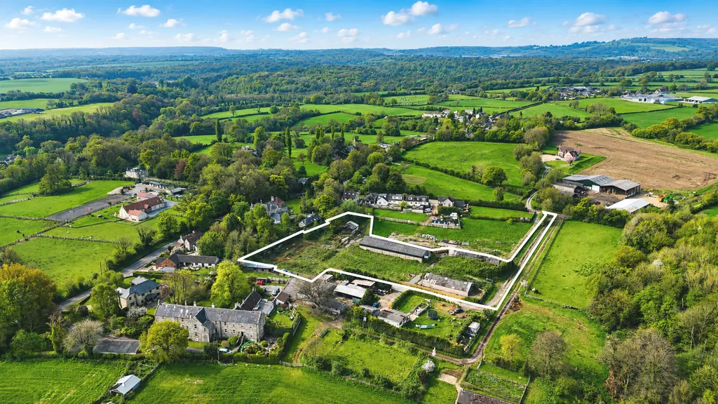 Aerial view of the site (outlined)