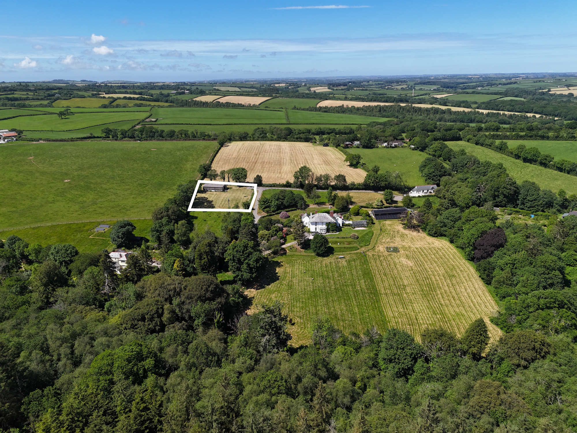Aerial view looking North