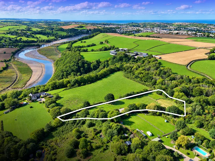 Aerial view of the plot