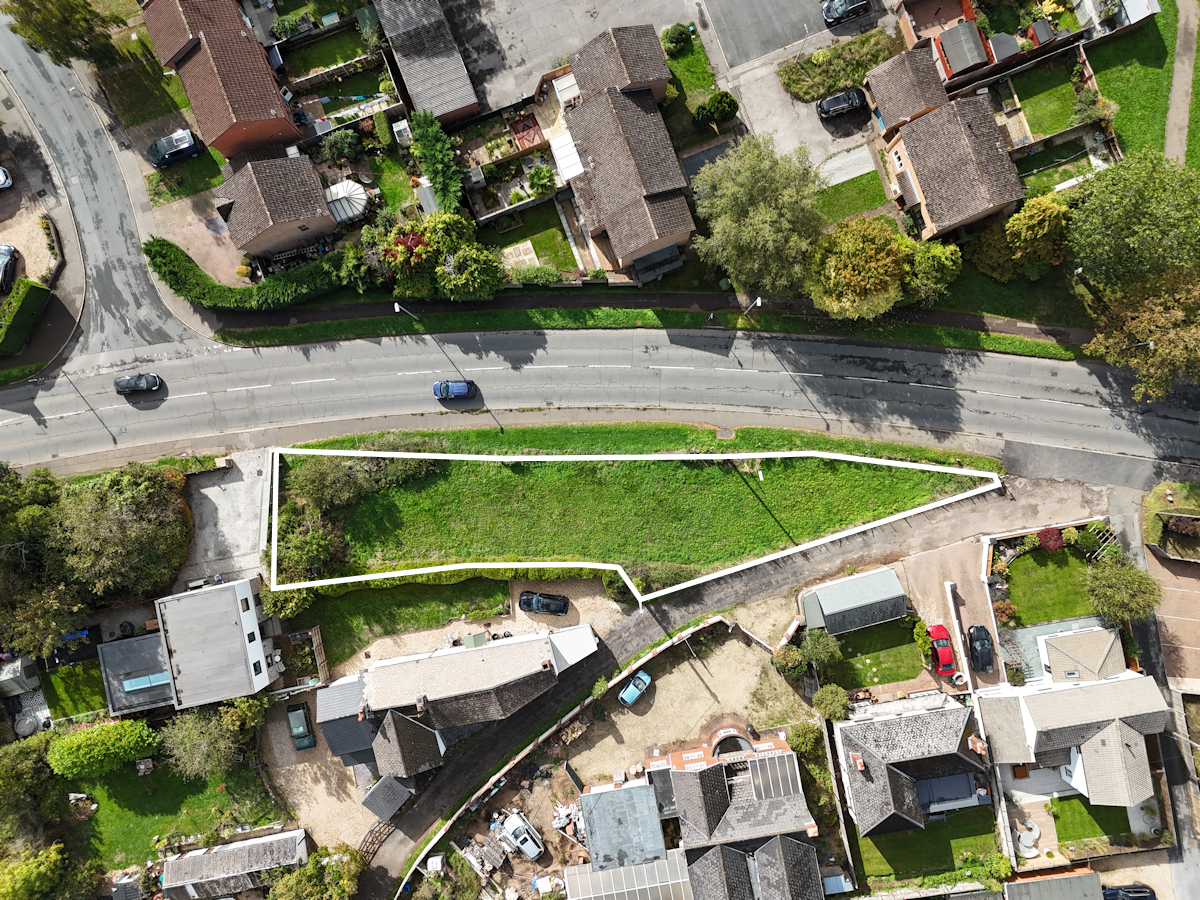 Aerial view of the Plot (approx. boundary in white)